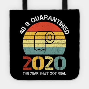 Vintage 40 And Quarantine 1980 Birthday Tote