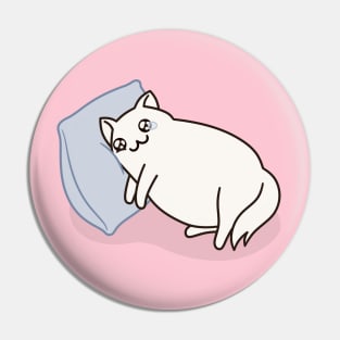 Kakun the Cat - Too fat to do anything Pin