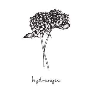 Hydrangea linedrawing T-Shirt