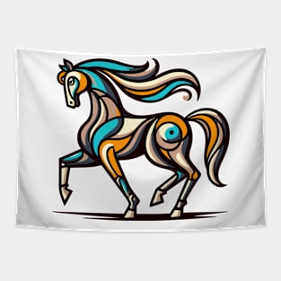 Horse illustration. Illustration of a horse in cubism style Tapestry