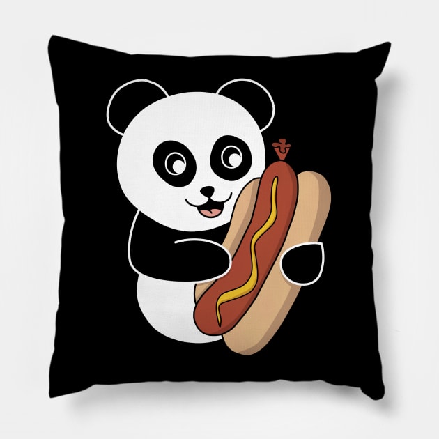 The Panda's Hot Dog Pillow by pako-valor