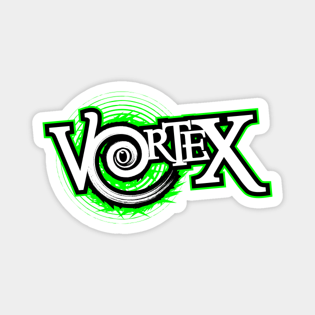 VORTEX NEON GREEN Magnet by Mighty Mike Saga