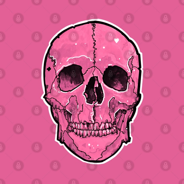 pretty pink skull by weilertsen