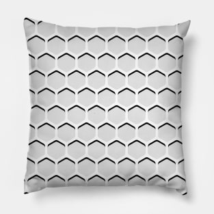 Black and White Honeycomb Hexagon Pattern Pillow