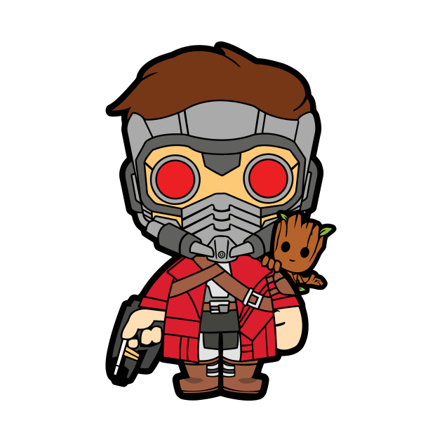 Starlord Groot Chibi by untitleddada