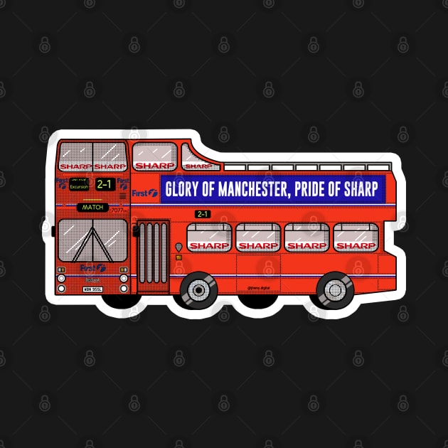 Manchester United 1999 Treble parade bus by jimmy-digital