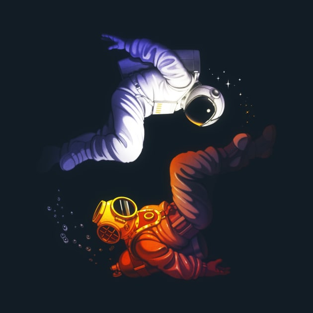 Yin Yang Astronaut Scuba by Tobe_Fonseca