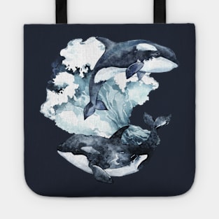 Jumping Orcas Tote