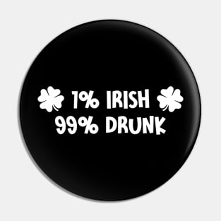 1 percent Irish Pin