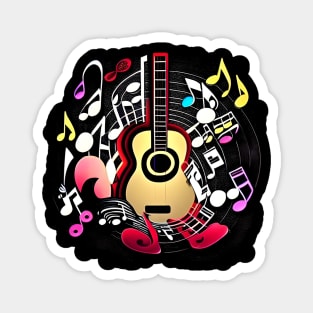 Music, Guitar, Musical Notes Magnet