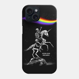 Never stop dreaming (transparent) Phone Case