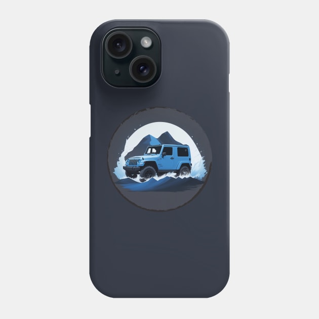 Jeep vehicle dark blue design Phone Case by The Wonder View