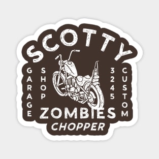 Scotty Zombies Chopper Magnet