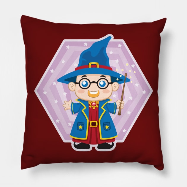 Wizard Kid Pillow by EnriqueV242