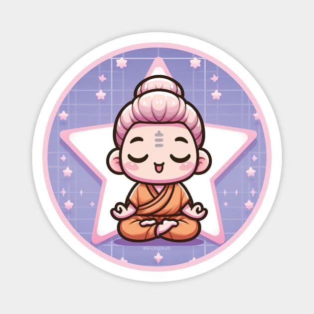 Chibi Budda God Meditating Magnet by Pickledjo