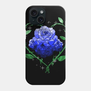 Blue Crystal Flower Phone Case