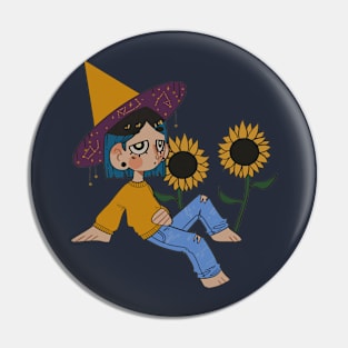 Sunflower Witch Pin