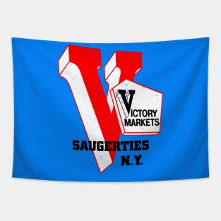 Victory Market Former Saugerties NY Grocery Store Logo Tapestry