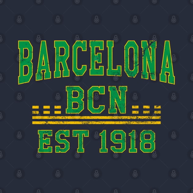 BCN Barcelona Airport in collegiate style by Airport Apparel