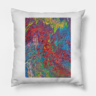 Surprise Me - fluid art Pillow