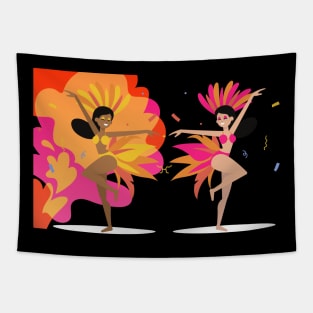 Dancing festival girl Tapestry