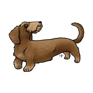 Dog - Wire-Haired Dachshund - Red and Tan T-Shirt