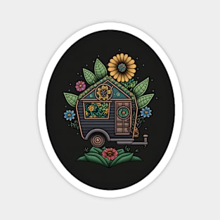 Tiny House on Wheels Motif Magnet