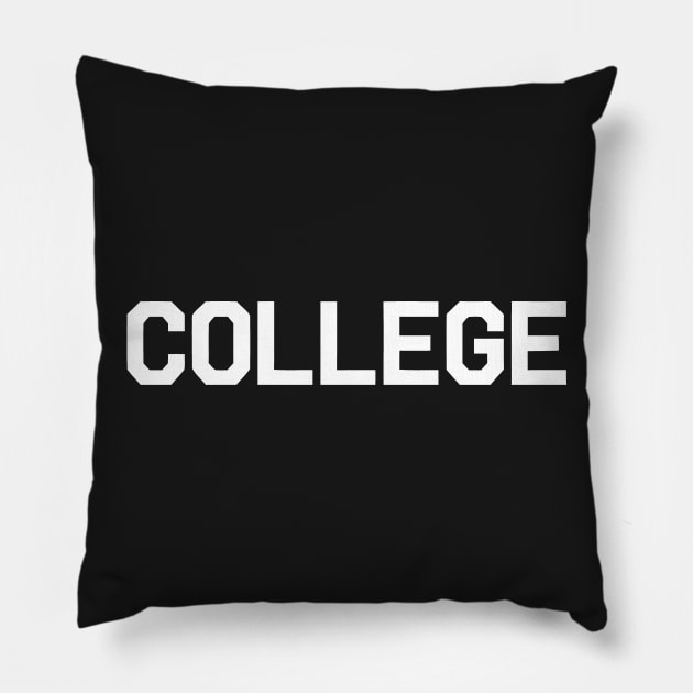 COLLEGE Pillow by Mariteas