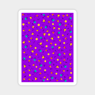 Retro Purple Geometric Magnet