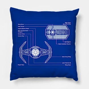 Command Fighter Craft Blueprint Pillow