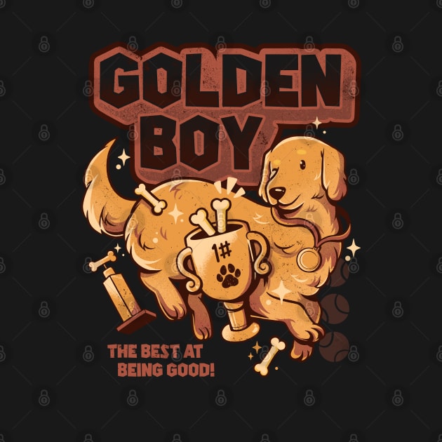 Golden Boy - Cute Golden Retriever Dog Gift by eduely