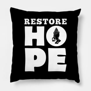 'Restore Hope' Refugee Care Shirt Pillow