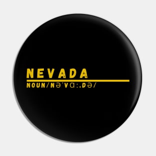 Word Nevada Pin