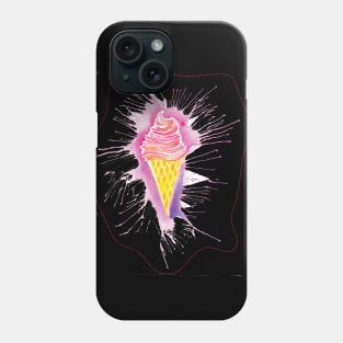 Ice cream cone in paint Phone Case