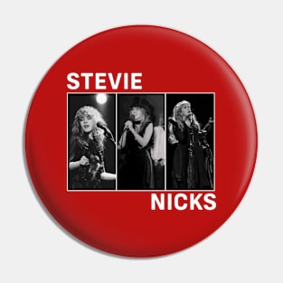 Stevie Nicks on Stage Black Style Pin