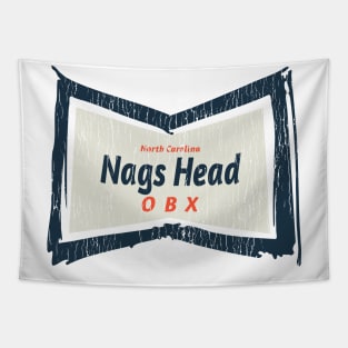 Nags Head, NC Summertime Vacationing Bowtie Sign Tapestry