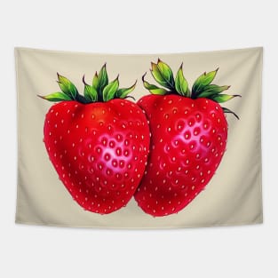 strawberry red Tapestry