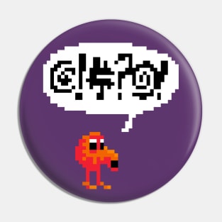 Swearing Q*bert Pin