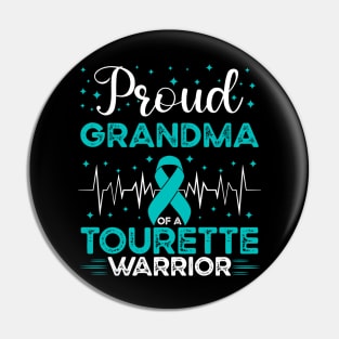 Proud Grandma Of A Tourette Warrior Tourette Syndrome Awareness Pin