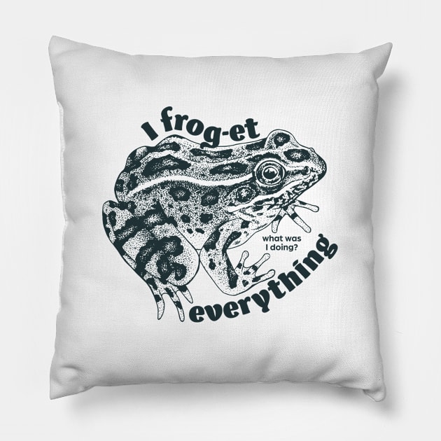 I frog-et everything Pillow by Warbler Creative