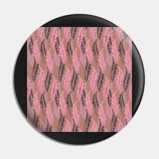 Feathers Pattern in Pink Pin