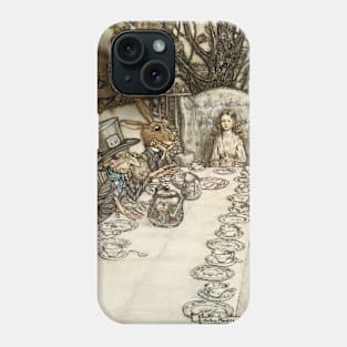 Alice’s Adventures in Wonderland Tea Party by Arthur Rackham Phone Case