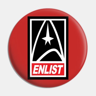 Enlist into Starfleet Pin