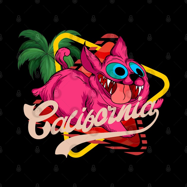 Califonian Dogs crazy cartoon badge emblem by SpaceWiz95