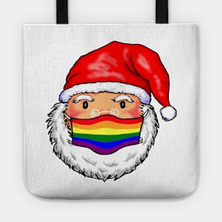 Santa Claus Gay Rainbow Face Mask Tote