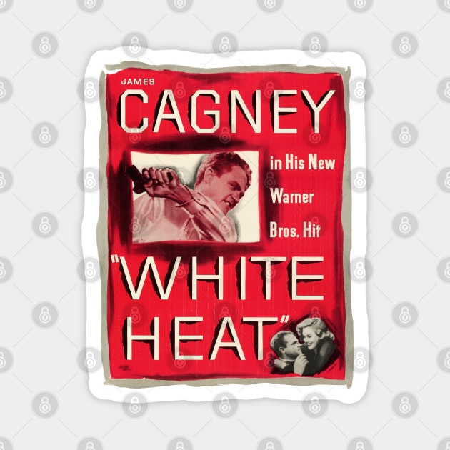 White Heat Movie Poster Magnet by MovieFunTime