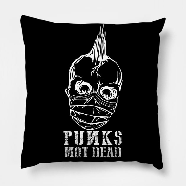 punks not dead Pillow by ZenekBl