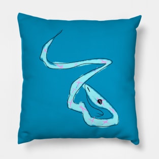 Blue Sketchy Snake Pillow