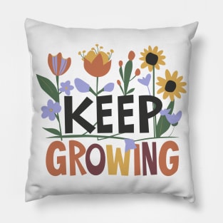 Blossom Eternity: Keep Growing Pillow