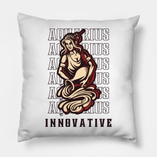 Aquarius The Innovative Zodiac Sign Pillow